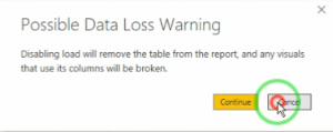 data loss warning